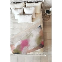 Society6 Emanuela Carratoni Earth Tones Sherpa Fleece Blanket