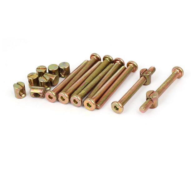 Juego de 10 tornillos de capuchón de socket de conducción hexagonal M6x60mm con tuerca M6x12mm