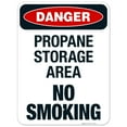thumbnail image 1 of Propane Storage Area No Smoking Sign, OSHA Danger Sign, 18x24 Aluminum, 1 of 1