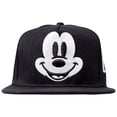 thumbnail image 2 of Mickey Mouse Big Face Adjustable Black Snapback Hat, 2 of 5