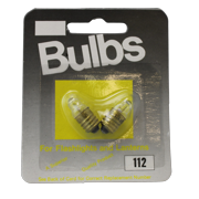 Dependable Industries 2 Piece No. 112 Flashlight and Lantern Bulbs using 1 AA Battery E10 Base