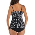 thumbnail image 4 of Csndyce Womens Two Piece Swimsuit Set Retro Printed Tummy Control Swimdress with Bottoms Female, 4 of 5