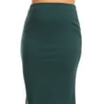 thumbnail image 4 of Moa Collection Women's Plus Size Casual Stretch Pull On Bodycon Pencil Midi Skirt, 4 of 6
