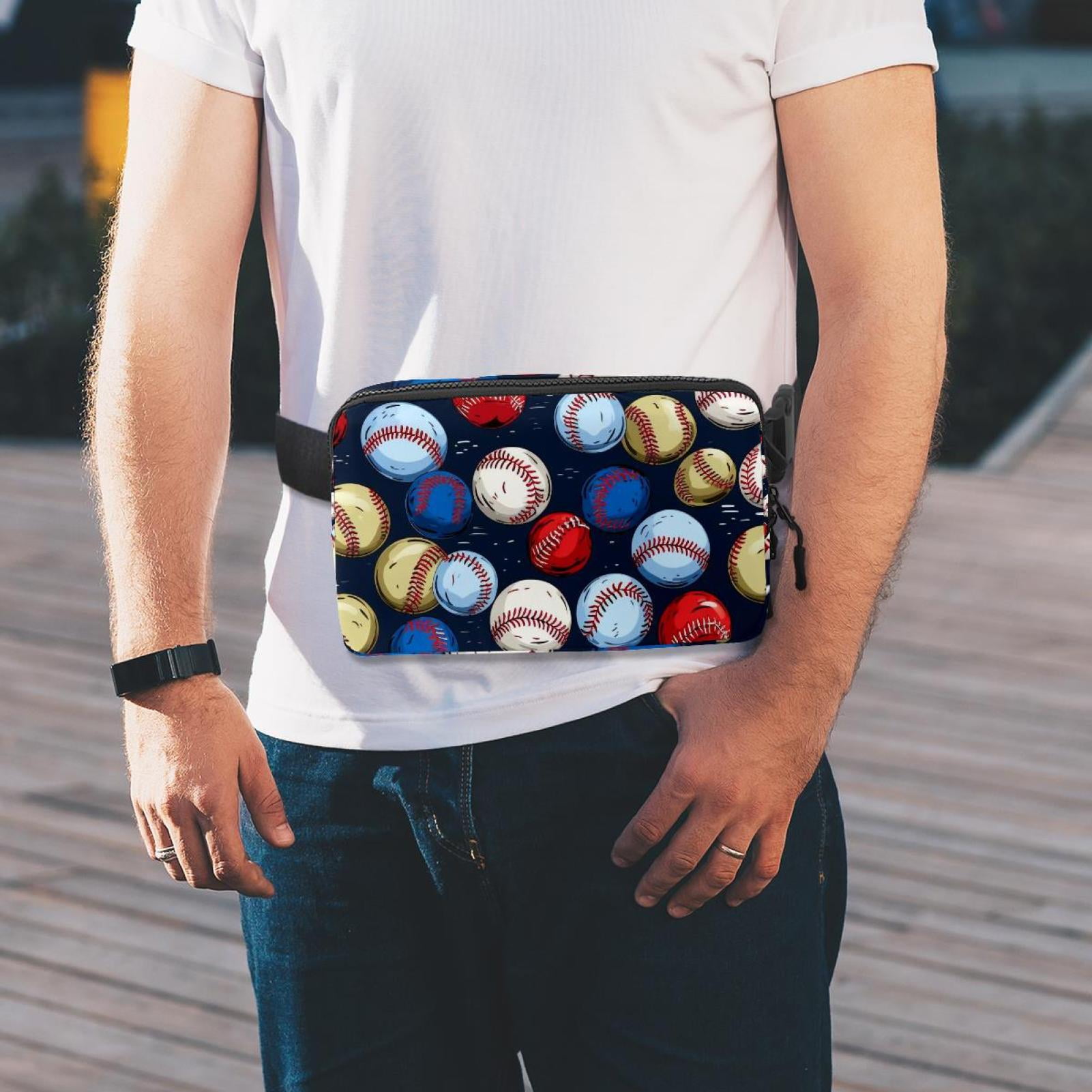 Baseball Lightweight Adjustable Waist Pack with Extension Strap for Unisex, Fanny Packs, Fanny Bag