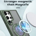 thumbnail image 2 of For Samsung Galaxy S24 Ultra Case, Military Grade Shockproof Compatible with Magsafe Rotating Stand Bumper Drop Protection Phone Case Cover for Samsung Galaxy S24 Ultra, Green, 2 of 6