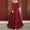 Red, variant on Awdenio Womens Flowy Long Sleeve Dresses on Sale Women's Fashion Round Neck Loose Long Sleeve Dots Ankle-Dress Swing Long Dress