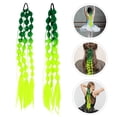thumbnail image 2 of 2 pelucas afro largas con coleteros, extensiones de cabello con trenzas de burbujas de colores para mujeres y niñas, festivales, fiestas y eventos musicales, 2 of 7