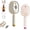 Pink+beige, variant on Electric Steam Brush for Hair, Detangling Steam Brush, Rechargeable Steam Hair Straightener with Water Spray, Reduce Frizz, Nourishes Hairs, Anti-Static (Purple)