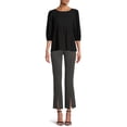 thumbnail image 3 of Time And Tru Women's Ponte Bootcut Pants with Front Slit, 3 of 3