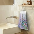 thumbnail image 3 of ZIATUBLE Dragonfly Floral Hanging Hand Towels Oil Painting Hand Towels for Kitchen Set 2 Piece Easy to Install Bathroom Hand Towels Quick Dry Dish Towels for Kitchen Decorative Hand Tie Towel, 3 of 7