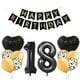 thumbnail image 1 of Kit de globos de cumpleaños, globos negros de Mylar, 13 unidades, 1 of 1