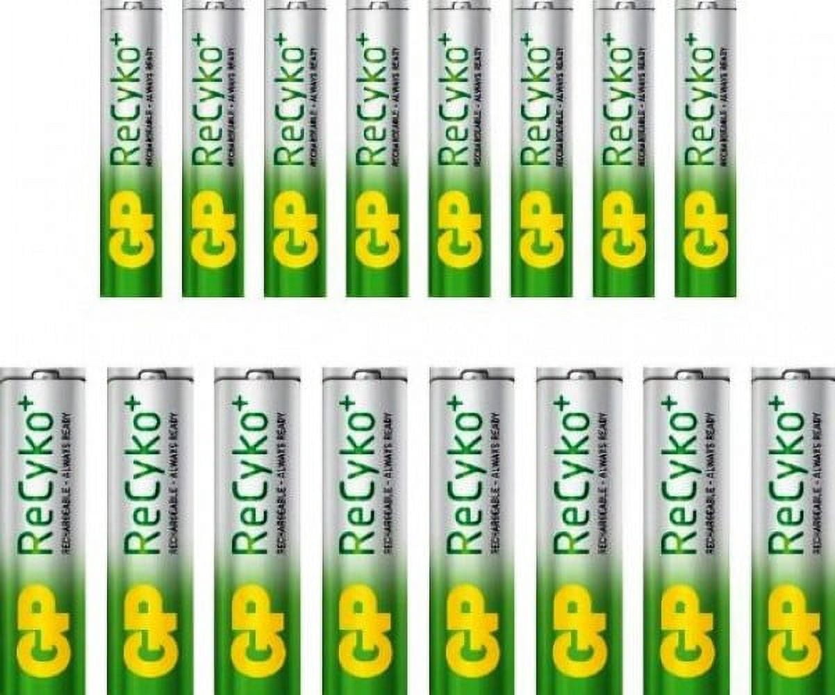GP RECYKO ALWAYS READY NiMH Rechargeable battery package- 8 AA 2100 mAh and 8 AAA 850 mAh