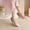 Pink, variant on Elegant Princess Stiletto Pumps Girls' Crystal Kitten Heels Big Kids Girls Dress Shoes Pumps High Heels High School Prom Shoes Sandals Bownet Shoes