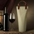 thumbnail image 7 of Tirrinia Single Wine Bag, Insulated, Unique Fathers Day Gifts, Padded Thermal Wine Gift Bags, Perfect Wine Bags for Gifts, Canvas Beige, 7 of 7