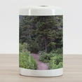 thumbnail image 2 of Landscape Ceramic Toothbrush Holder, Wild Trees Landscape Photography Walkway to Forest Calm Weekend Getaways Scenery, Decorative Versatile Countertop for Bathroom, 4.5" X 2.7", Multicolor, 2 of 4