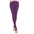 thumbnail image 7 of EchfiProm Women Solid Thin Fleece Thermal Leggings, Stretchy Slim Fit Warm Base Layer Pants, Casual Autumn Winter Ladies Trousers, Free Size, 7 of 7