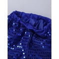 thumbnail image 5 of iEFiEL Unisex Kids Boys Girls Hip-hop Jazz Dance Costume Sequins Hooded Tops with Pant Blue 10-12, 5 of 7