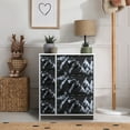 thumbnail image 4 of Sorbus Dresser with 7 Drawers- White Frame, Black Marble Drawers, 4 of 6