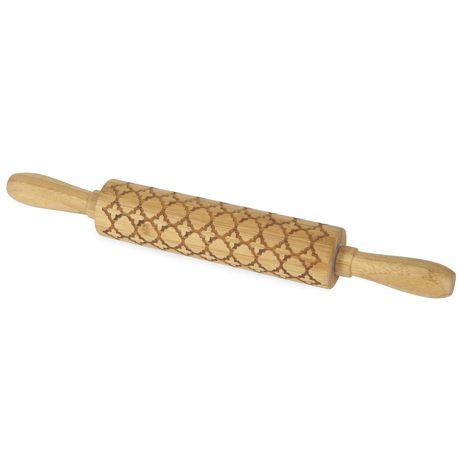 blik Tante analog Core Bamboo Wooden 8" Etched / Textured Rolling Pin - Paw Print / Paws  Design - Walmart.com