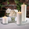 thumbnail image 2 of Eastland Clear Pillar Candle Round Glass Plate 4”, 12 Pack, 2 of 7