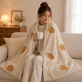 thumbnail image 3 of KFUIRDE Halloween Flannel Throw Blanket, Cozy Soft Lightweight Plush Blanket, Festive Printed Decorative Blanket for Sofa, Couch, Bed, Living Room & Holiday Decor, 28x40in, 3 of 6
