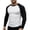 White, variant on Daiosportswear Men's Raglan Sleeve Baseball T Shirt Casual Contrast Color Athletic Tee Tops Watermelon Red XL