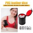 thumbnail image 4 of Juego de tazas de dados de cuero de PVC con 5 dados FLhrweasw para juegos KTV Party Favors Toys, 4 of 9
