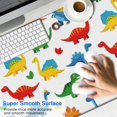 thumbnail image 2 of Long Mouse Pads for Desk,Colorful Dinosaurs Leaves Pattern Desk Mats on Top Of Desks, Desk Mouse Pad Extra Large with 3mm Non-Slip Base and Stitched Edge for Gaming,Office,Work,Home 47.3"x23.6", 2 of 6