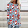 thumbnail image 2 of Tops de Otoño Para Mujer Tops Con Estampado de Navidad Moda Casual Manga Larga Cuello Redondo Blusa Suelta Camisas Odeerbi  ODB181468, 2 of 5