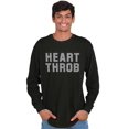 thumbnail image 3 of Heartthrob Funny Handsome Single Love Men's Long Sleeve Tee T Shirt Brisco Brands S, 3 of 6