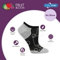 thumbnail image 4 of Fruit of the Loom Cool Zone Lightweight No-Show Socks for Women, Black Assorted, Sizes 8-12 (6-Pack), 4 of 5