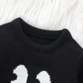 thumbnail image 3 of Toddler Baby Boy Girl Halloween Sweater Knitted Crew Neck Pumpkin Face Sweaters Pullover Sweatshirt Tops Fall Winter Clothes, 3 of 7