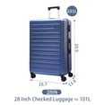 thumbnail image 4 of TydeCkare 28" Checked Luggage, ABS+PC Lightweight Hardshell Suitcase with TSA Lock & Spinner Silent Wheels,101L Capacity, Ice Blue, 4 of 8