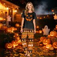 thumbnail image 2 of Family Matching Halloween Pajamas Set - 2 piece Pumpkin Face Print Short Sleeve Top and Pants Loungewear,Happy Halloween Festivel Theme Gifts for Whole Family for L Pjs, 2 of 8