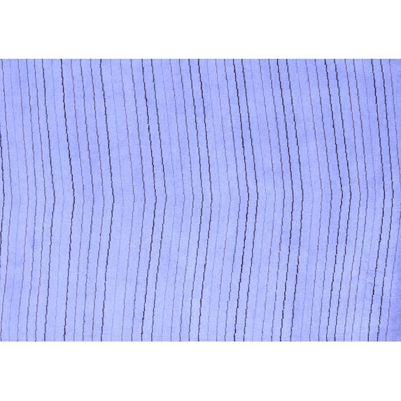 Ahgly Company Indoor Rectangle Solid Blue Modern Area Rugs, 5' x 7'