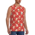 thumbnail image 2 of Bixox Men's Japanese Maneki Cats Printed Shirt Sleeveless Fitness Tank Top-Medium, 2 of 7