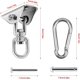 thumbnail image 2 of Gancho de techo de acero inoxidable resistente, gancho colgante giratorio de 360 ​​grados, gancho de montaje de soporte de techo, 2 of 5