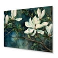 thumbnail image 2 of Designart "Green White Magnolias Landscape Botanical Serenity" Floral Metal Wall Art Prints, 2 of 5