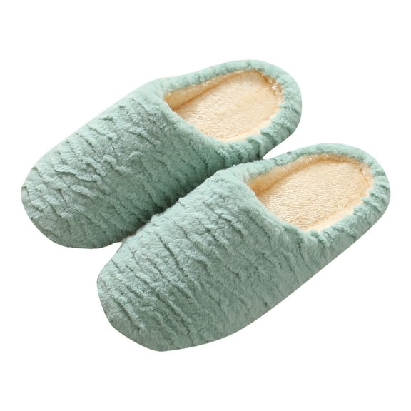 Slippers for Women Warm Cozy Home Non-slip Fluffy Winter House Shoes Bedroom Slippers with Grippers