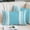 Cyan, White, Blue, variant on Vintage Cream Striped Standard Size Pillow Cover,Pillowcase Protectors with Zipper,Breathable Decorative Throw Pillow Case Cover,Farmhouse Modern Stripes Boho Linen Pillow Shams for Couch 20x26Inch