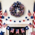 thumbnail image 2 of 12 Inch Patriotic Wreath for Front Door, Forth of July Star Red White Blue Wreath for Indoor and Outdoor, Memorial Day Independence Day Home Decoration, 2 of 6