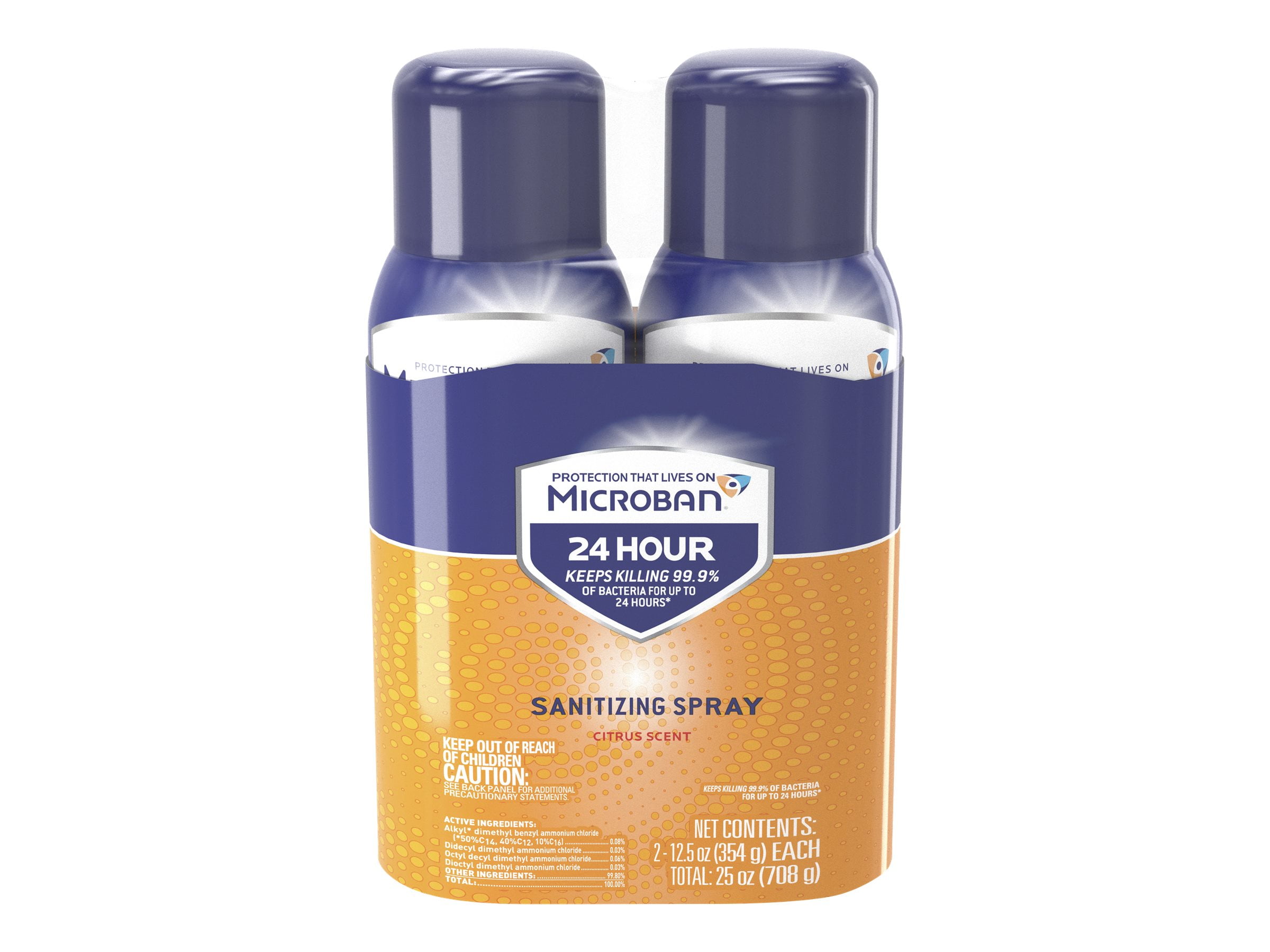 Microban 24Hour Disinfecting Sanitizing Spray Citrus Scent 12.5oz