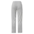 thumbnail image 4 of Clearance Womens Pants Petite Sports Solid Color Trousers Jogging Sweatpants Jogger Pants, 4 of 5