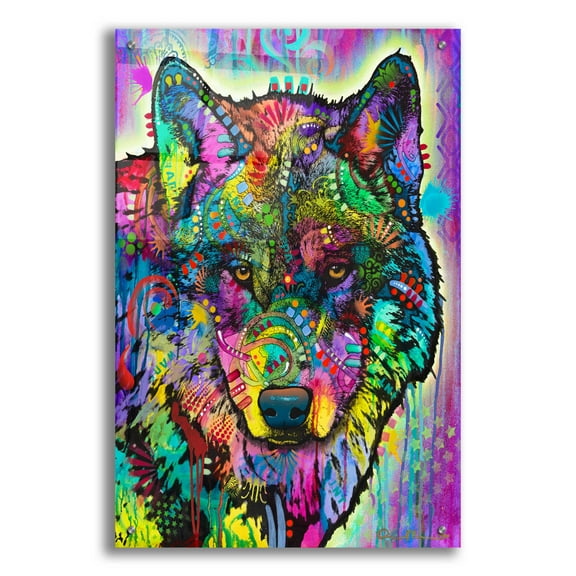 Epic Art 'Warf Wolf' by Dean Russo, Acrylic Glass Wall Art, 24"x36"
