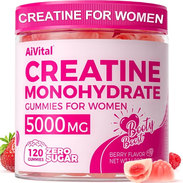 Gomitas de creatina AiVital™ para mujeres 5000 mg con colágeno y BCAA