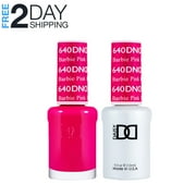 DND Gel Nail Polish & Nail Lacquer Set Soak Off Duo Set - #640 Barbie Pink, 0.5 oz