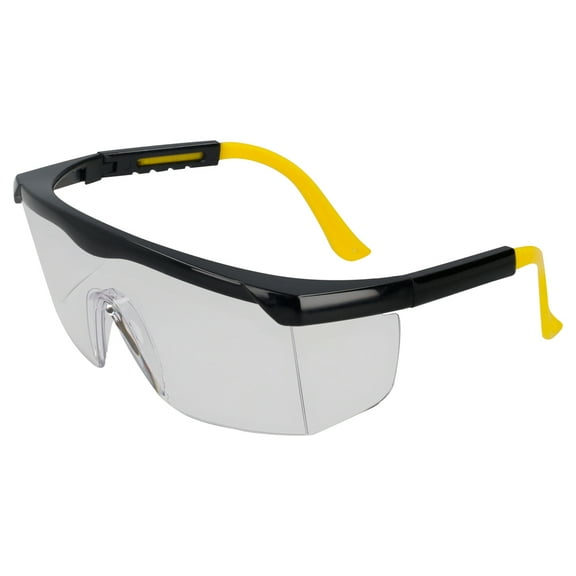 Surtek Safety Adjustable Glasses for Adults with UV Ray Protection, Anti-Scractch Material, Yellow