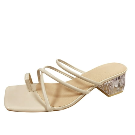

Ladies Fashion Thin Strap Combination Leather Toe High Heel Sandals Silver Sandals Women Womens Cork Sandals Size 7