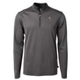 thumbnail image 2 of Men's Cutter & Buck Black Cleveland Browns Big & Tall Virtue Eco Pique Micro Stripe Tri-Blend Quarter-Zip Jacket, 2 of 3