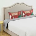thumbnail image 5 of Snowman Santa Claus Christmas Tree Snowy Day Satin Pillowcase Envelope Design Pillow Covers 1 Pack Queen Size 20" x 30", 5 of 9